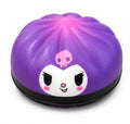 Orange glitter jack-o-lantern Squish Pop squishy toy with holographic sparkle